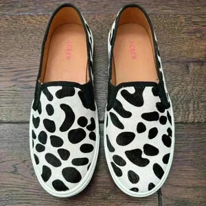 J. Crew Leopard  Print Calf Hair Sneaker
